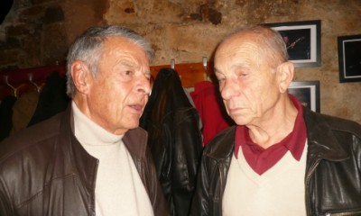 Mario Stanchev et Yves Cher lors de la soirée souvenirs consacrée au Hot Club de Lyon à Raoul Bruckert.