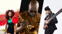 Manu Dibango sur scène en grande, grande compagnie, le vendredi 12 au soir